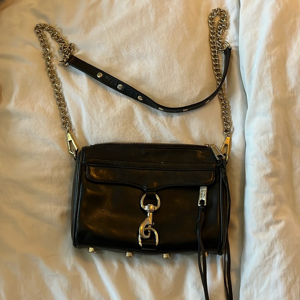Rebecca Minkoff crossbody black leather purse